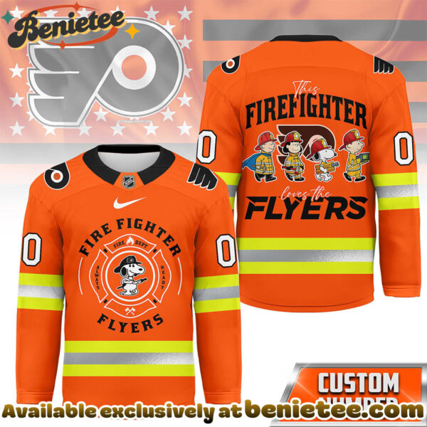Philadelphia Flyers Premium NHL Snoopy Firefighter Hockey Jersey