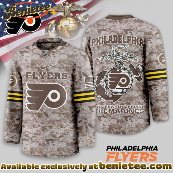Philadelphia Flyers Premium NHL U.S.M.C Hockey Jersey