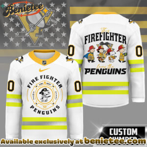 Pittsburgh Penguins Premium NHL Snoopy Firefighter Hockey Jersey