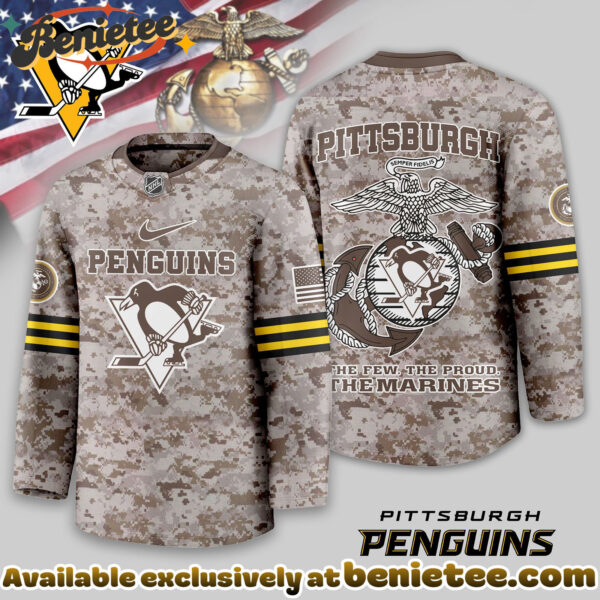 Pittsburgh Penguins Premium NHL U.S.M.C Hockey Jersey