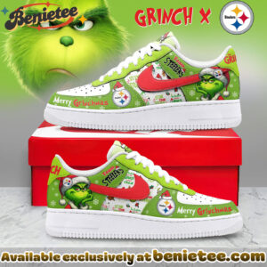 Pittsburgh Steelers Premium NFL Grinch SHOES Air Force 1 Limited Edition