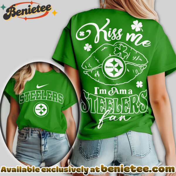 Pittsburgh Steelers Premium NFL Kiss Me St. Patricks Day Women Tshirt, Hoodie, Sweatshirt