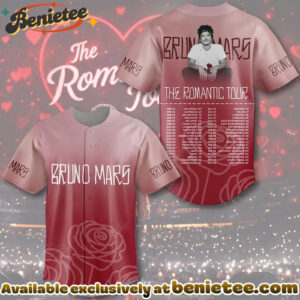 Romantic Tour - Bruno Mars Tour 2026 Baseball Jersey