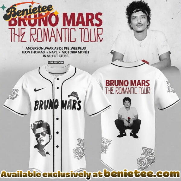 Romantic Tour - Bruno Mars Tour 2026 Baseball Jersey v2
