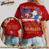 San Francisco 49ers Premium NFL America God Shed His Grace On Thee Women Tshirt, Hoodie, Sweatshirt