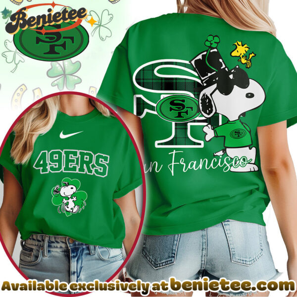 San Francisco 49ers Premium NFL Snoopy St Patricks Day Tshirt, Hoodie, Sweatshirt