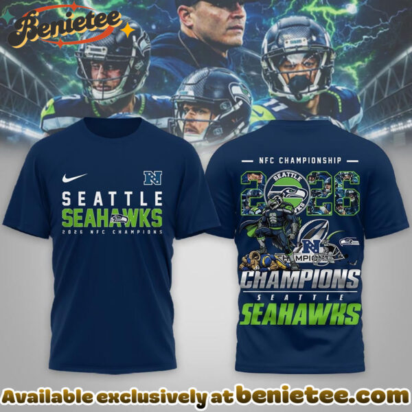 Seattle Seahawks Premium NFL 2026 Super Bowl 3D Tshirt, Sweatshirt, Hoodie - Ver 6
