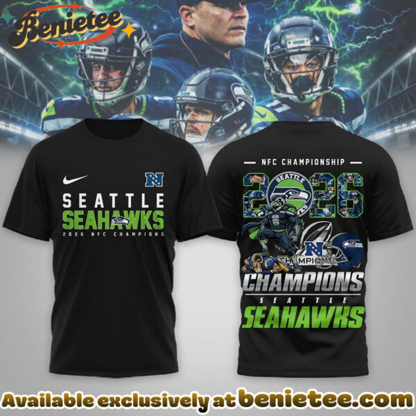 Seattle Seahawks Premium NFL 2026 Super Bowl 3D Tshirt, Sweatshirt, Hoodie - Ver 6
