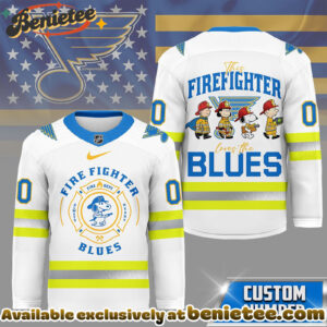 St. Louis Blues Premium NHL Snoopy Firefighter Hockey Jersey