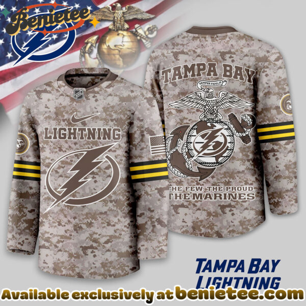 Tampa Bay Lightning Premium NHL U.S.M.C Hockey Jersey