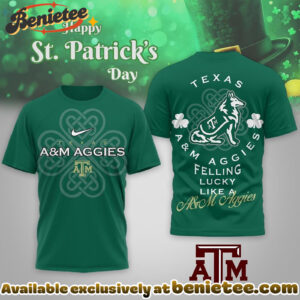 Texas AM Aggies Premium NCAA Lucky St Patricks Day Tshirt, Hoodie, Sweatshirt