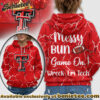Texas Tech Red Raiders Premium NCAA Messy Bun Game On 3D Hoodie, Sweatshirt, Tshirt