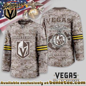 Vegas Golden Knights Premium NHL U.S.M.C Hockey Jersey