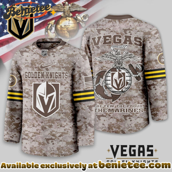 Vegas Golden Knights Premium NHL U.S.M.C Hockey Jersey