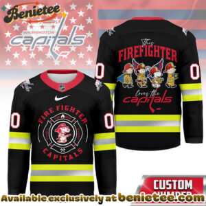 Washington Capitals Premium NHL Snoopy Firefighter Hockey Jersey