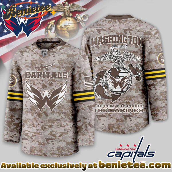 Washington Capitals Premium NHL U.S.M.C Hockey Jersey