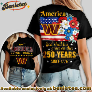 Washington Commanders Premium NFL America God Shed His Grace On Thee Women Tshirt, Hoodie, Sweatshirt