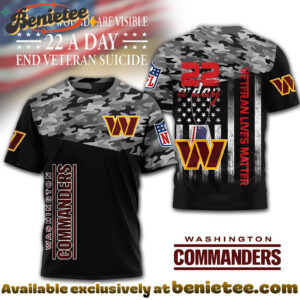 Washington Commanders Premium NFL Veteran Suicide Awareness 3D Tshirt, Sweatshirt, Hoodie