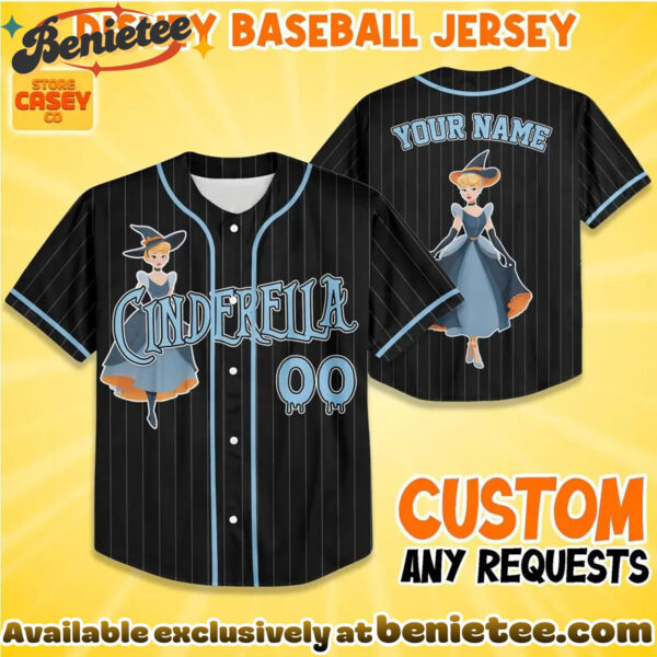 Witch Princess Cinderella Baseball Jersey, Disney Jersey, Anime Jersey