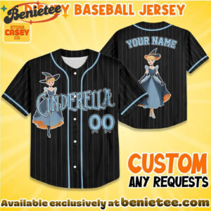Witch Princess Cinderella Baseball Jersey, Disney Jersey, Anime Jersey