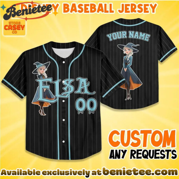 Witch Princess Elsa Baseball Jersey, Disney Jersey, Anime Jersey