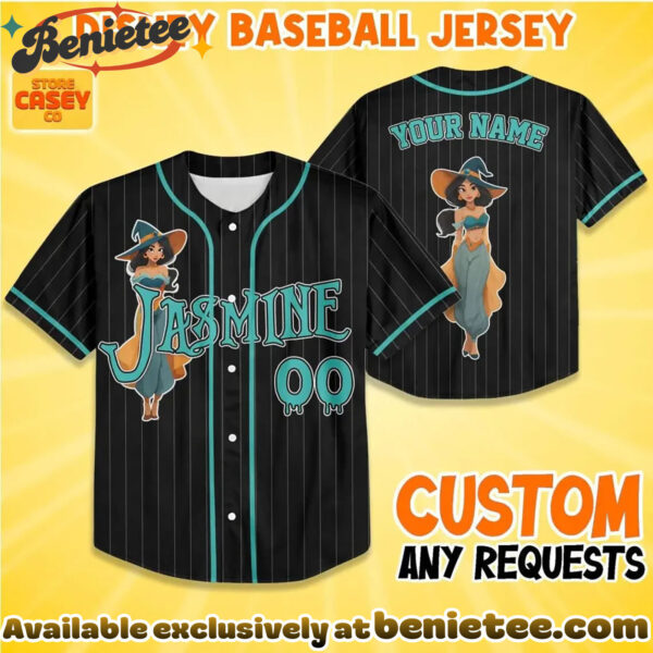 Witch Princess Jasmine Baseball Jersey, Disney Jersey, Anime Jersey
