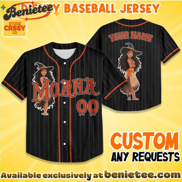 Witch Princess Moana Baseball Jersey, Disney Jersey, Anime Jersey