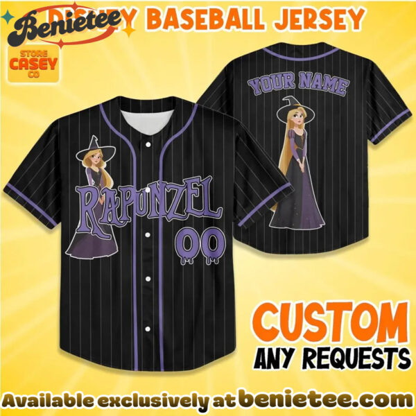 Witch Princess Rapunzel Baseball Jersey, Disney Jersey, Anime Jersey