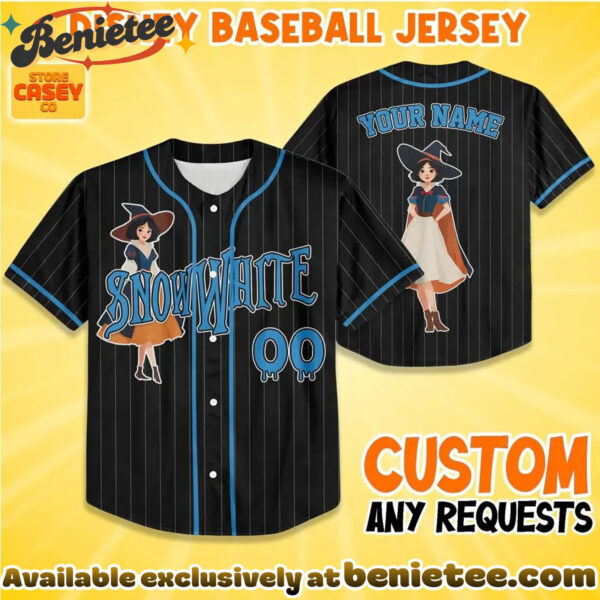 Witch Princess Snow White Baseball Jersey, Disney Jersey, Anime Jersey