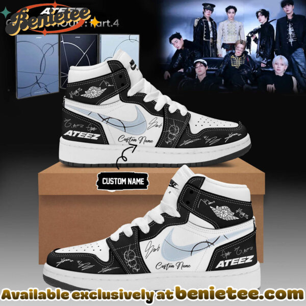 ATEEZ GOLDEN HOUR Part4 Signature - Shoes Air Jordan 1 - Ver 4