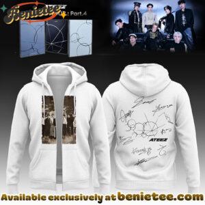 ATEEZ GOLDEN HOUR Part4 Signature - Zip Hoodie - Ver 10