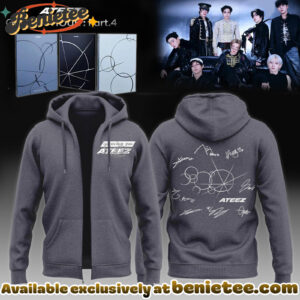 ATEEZ GOLDEN HOUR Part4 Signature - Zip Hoodie - Ver 13