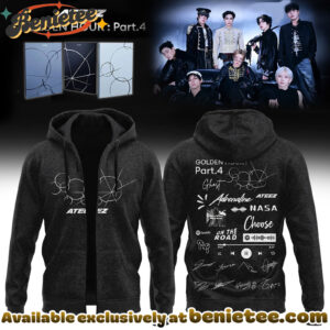 ATEEZ GOLDEN HOUR Part4 Signature - Zip Hoodie - Ver 4