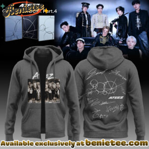 ATEEZ GOLDEN HOUR Part4 Signature - Zip Hoodie - Ver 8