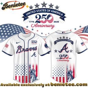 All Team MLB ATL Braves special Americas 250th Anniversary Limited Edition Jersey