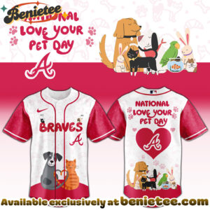 All Team MLB ATL Braves special National Love Your Pet Day Limited Edition Jersey