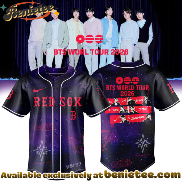All Team MLB BTS World Tour 2026 x Boston Red Sox Exclusive Baseball Jersey - Ver 3