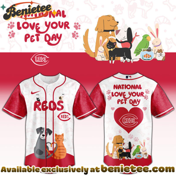All Team MLB CIN Reds special National Love Your Pet Day Limited Edition Jersey
