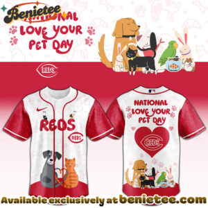 All Team MLB CIN Reds special National Love Your Pet Day Limited Edition Jersey