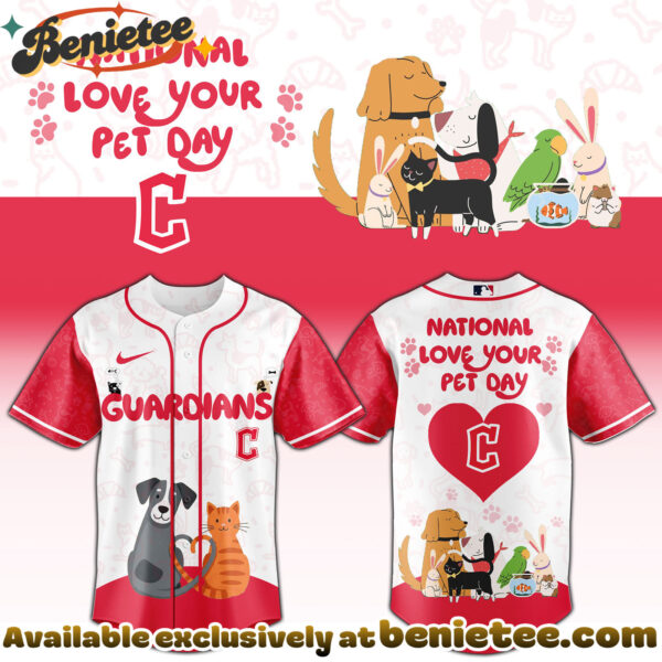 All Team MLB CLE Guardians special National Love Your Pet Day Limited Edition Jersey