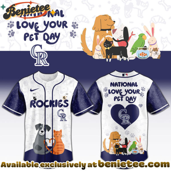 All Team MLB COL Rockies special National Love Your Pet Day Limited Edition Jersey
