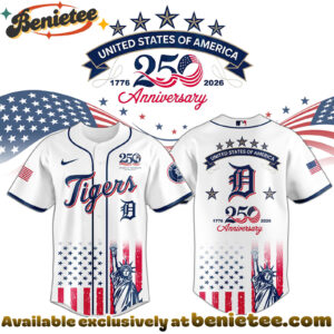 All Team MLB DET Tigers special Americas 250th Anniversary Limited Edition Jersey