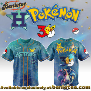 All Team MLB H Astros x Pokemon Day Jersey Limited Edition + Selling Out Fast