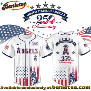 All Team MLB LA Angels special Americas 250th Anniversary Limited Edition Jersey