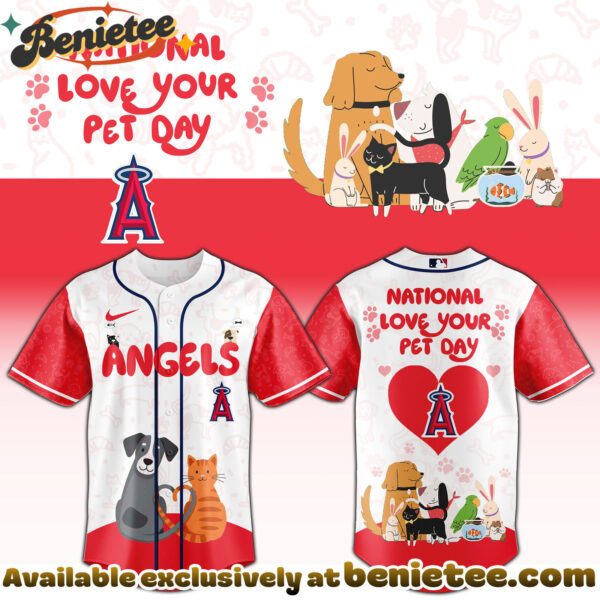 All Team MLB LA Angels special National Love Your Pet Day Limited Edition Jersey