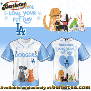 All Team MLB LAD Dodgers special National Love Your Pet Day Limited Edition Jersey