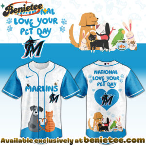 All Team MLB MIA Marlins special National Love Your Pet Day Limited Edition Jersey