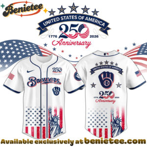 All Team MLB MIL Brewers special Americas 250th Anniversary Limited Edition Jersey