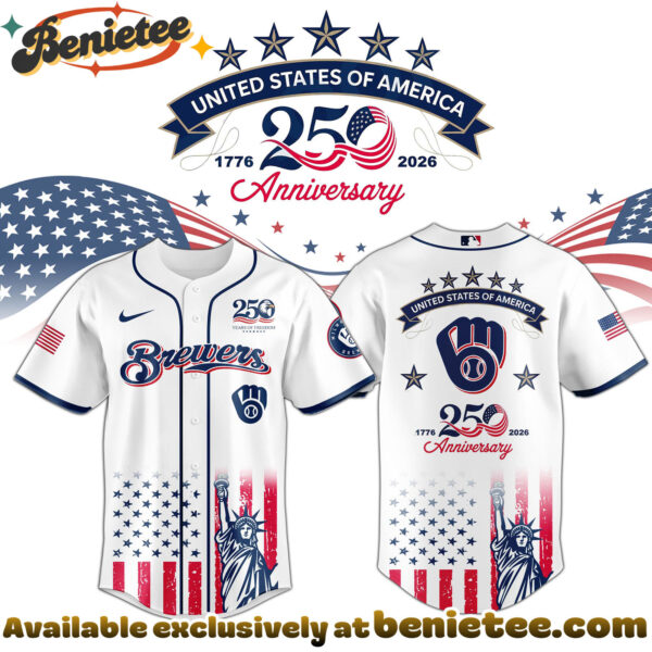 All Team MLB MIL Brewers special Americas 250th Anniversary Limited Edition Jersey