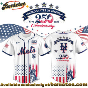 All Team MLB NY Mets special Americas 250th Anniversary Limited Edition Jersey